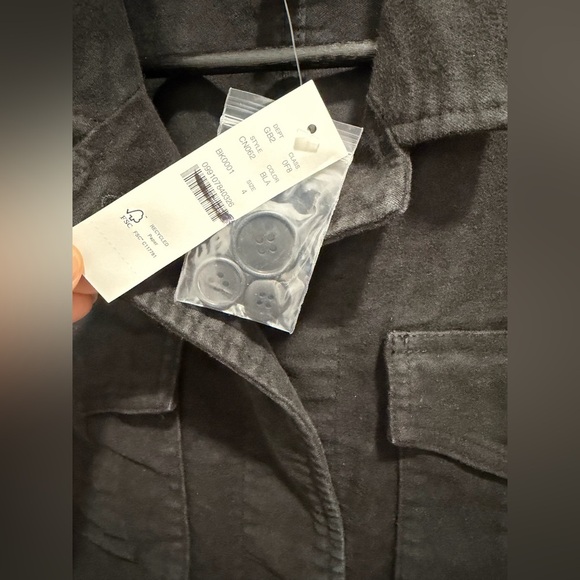 NEW J. Crew Utility chore jacket in black brushed chino CN062 $198 size 4 - Picture 9 of 10